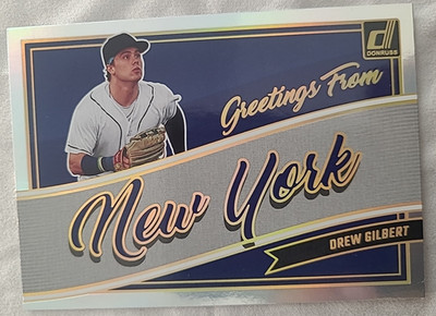 2024 Panini Donruss Greetings From New York Drew Gilbert  #13 Mets NL Insert