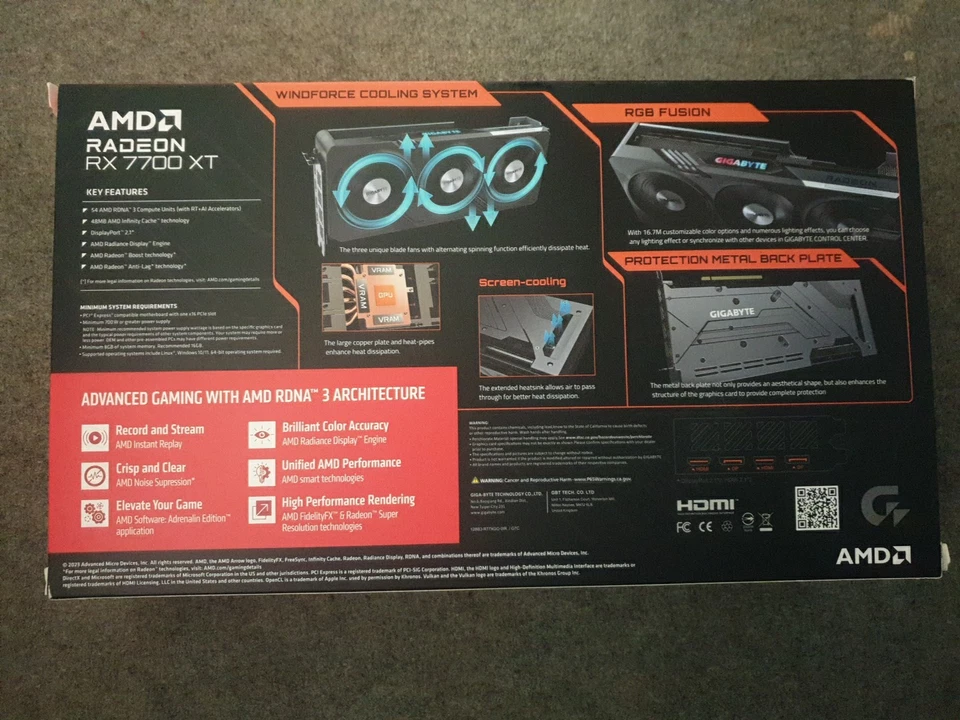 12GB AMD Radeon RX 7700 XT Graphics Card - Image 2 of 4