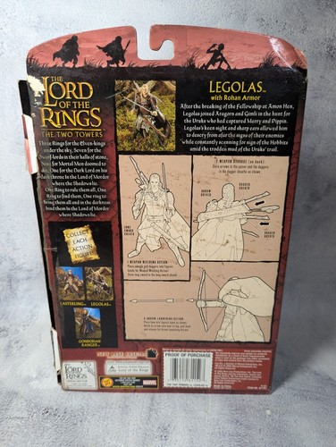 Lord of the Rings LOTR - Legolas Rohan Armor Figure Toy Biz 2002 The Two Towers - Picture 2 of 3