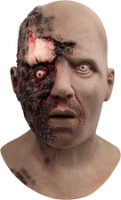 Scary Walking Dead Zombie Mask Creepy Latex Halloween Costume Horror Bloody Adul