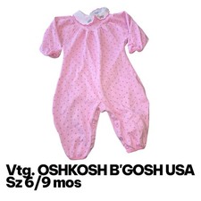 OSHKOSH B  GOSH 6-9m Vintage Pink Flowers  Hearts Floral Print Romper Jumpsuit