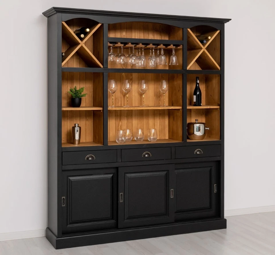 Barschrank Weinregal Kaffeeregal Schrank Regal Regalschrank Regal Landhaus - Bild 2 von 4