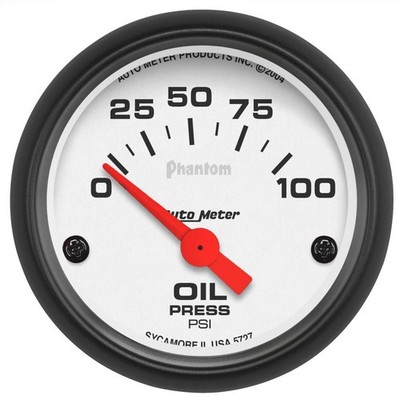 AutoMeter 5727 GAUGE, OIL PRESSURE, 2 1/16'', 100PSI, ELECTRIC, PHANTOM
