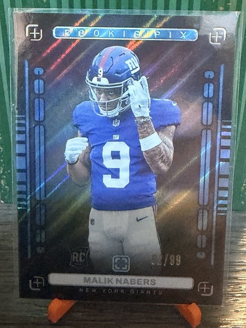 Panini 2024 Photogenic Malik Nabers New York Giants Rookie Pix Blue #1 /99