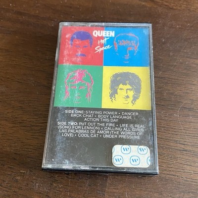 Queen Hot Space Cassette Tape 1982 Elektra E4-60128 Under Pressure David Bowie
