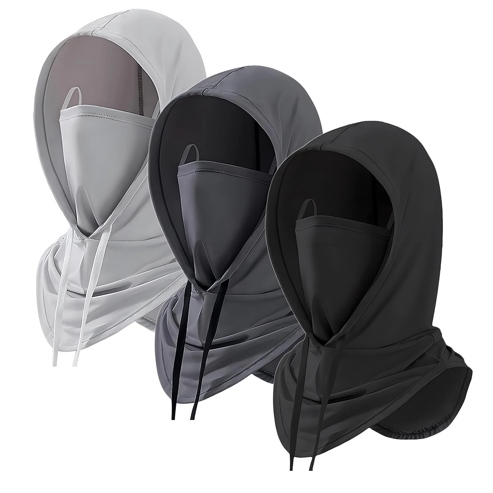 3 Pack Balaclava Sun UV Protection Hood Breathable Full Head Mask Face Cover ...