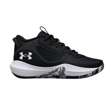 Under Armour Lockdown 6 Big Kids Basketball Shoes Sneakers Black White Size 5.5Y