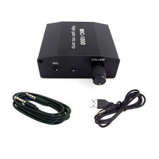 MIC-1000 Portable Mic Amplifier 1000x Gained 3.5mm ALC Control Preamplifier