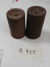 Antique Cast Iron Ogee Shelf Clock Weights, Set of 3 — listing 2