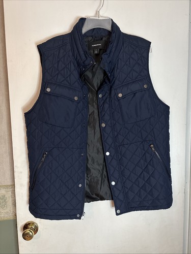 Men’s Nordstrom Quilted Navy Blue Vest Size Large New with Tags