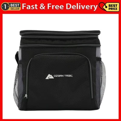 OLIVET INTERNATIONAL INC. Ozark Trail Soft-Sided 24-Can Cooler, 19 QT Capacity Black, Outdoor Camping Use