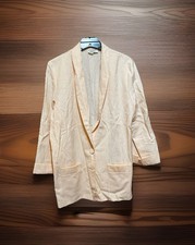 Christy Girl Long Blazer Peach Orange 1980's Fashion Trendy Grandmacore Vintage