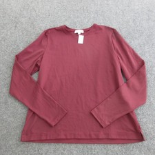 ANUE MIAMI Shirt Womens L Red Long Sleeve Cre...