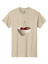 Cherries Mens Graphic Tee, 100% Cotton, Casual Summer Wear