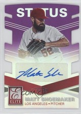 2015 Panini Elite Signatures Status Purple Die-Cut 33/99 Matt Shoemaker Auto 4g6