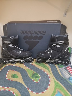 Rollerblade Zetrablade Men's Fitness Inline Skates Size 12 Black/Silver