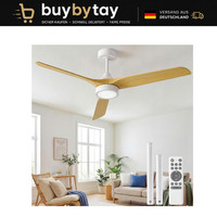 Deckenventilator 132Cm Beleuchtung Fernbedienung Ultraleiser Dc-Motor 3 BläTter