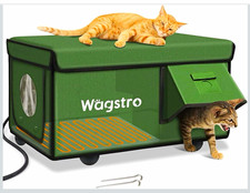 Wagstro Waterproof Insulated Electric Heated Outdoor Cat House Shelter Green