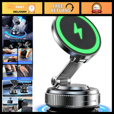 15W Fast Charging Magnetic Wireless Car Charger, Ultra Suction Cup Phone Mount f