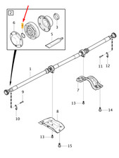 Anneau élastique d'arbre d'hélice VOLVO S60 MK3 945494, nouveau authentique