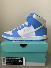 NIKE DUNK HIGH PREMIUM SB "RIVALRY" UNIVERSITY BLUE-WHITE 313171-411 Size 11.5