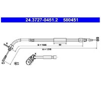 Handbremsseil Hinten Rechts FüR Mercedes A-Klasse W169 04 Bis 12 ATE Teil Neu