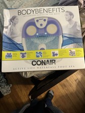 Conair BodyBenefits Active Life Waterfall Foot Bath w/ Heat, Bubbles, Rollers