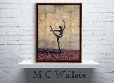 Mary C Wallace: BALLETTMÄDCHEN I: 2024, ORIGINALGEMÄLDE, HANDBEMALT, SIGNIERT, COA