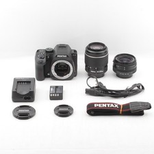 960shot  NEARMINT  PENTAX K-S2 20MP DSLR Black w/18-50mm, 50-200mm Lens From Japan