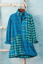 Coldwater Creek  Mix It Up Plaid Tunic, All Size