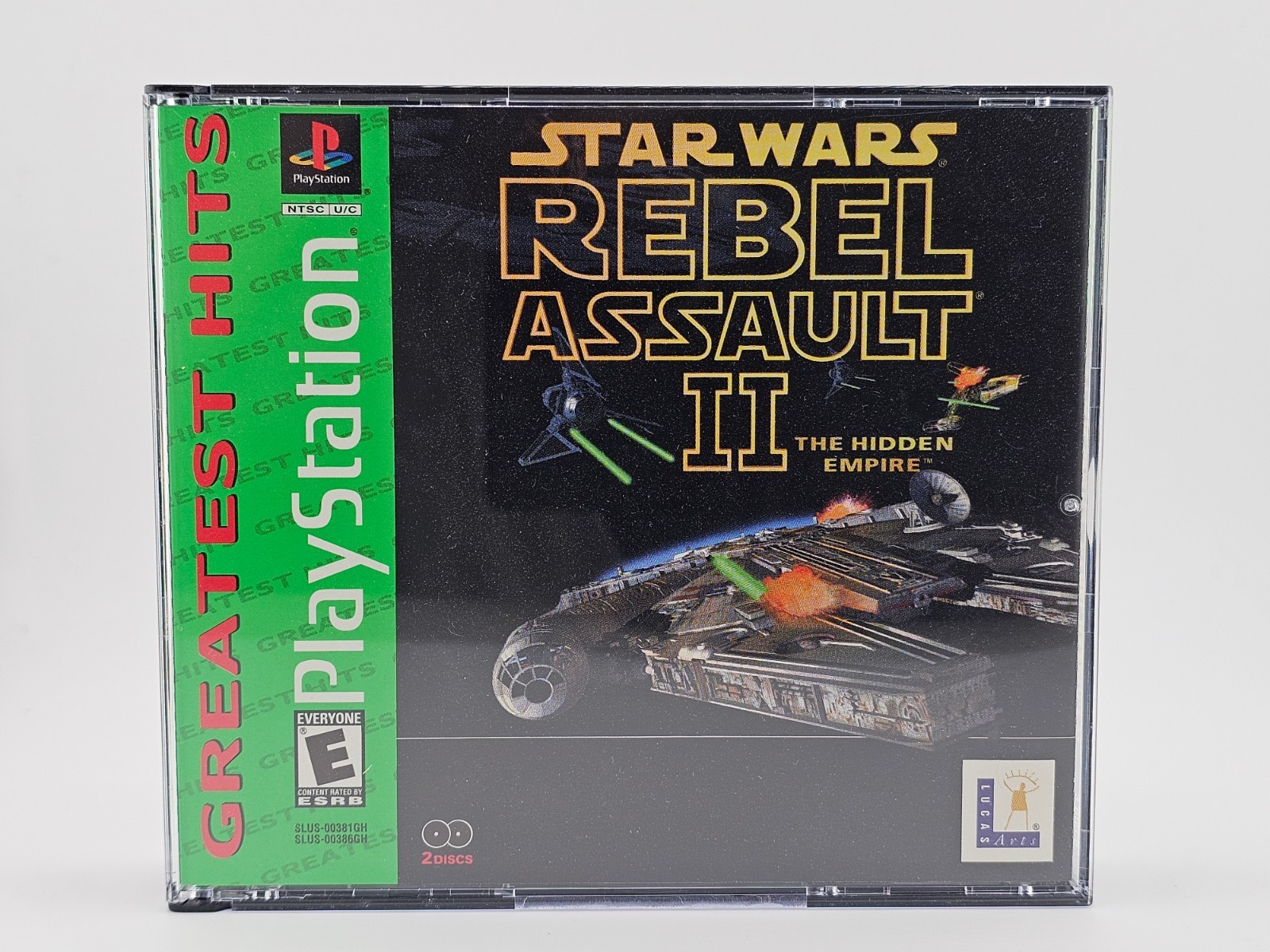 Sony Playstation 1 PS1 Star Wars Rebel Assault II Disc + Case Cleaned & Tested