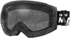 Ski Goggles Frameless Anti Fog UV400 OTG Interchangeable Lens for Adults Teens