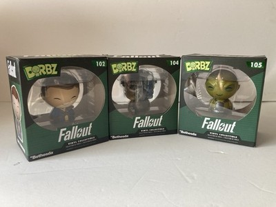 Lot Of 3 Funko Dorbz: Fallout - #102,104,105 Vinyl Figures New