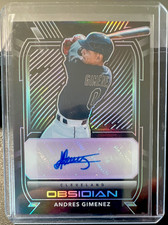 Panini 2021 Chronicles Obsidian Andres Gimenez O-AG Purple /99 Auto RC Guardians