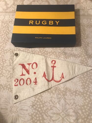 Ralph Lauren Rugby No. 2004 Polo veste manteau sac de football drapeau patch - Photo 1 sur 4