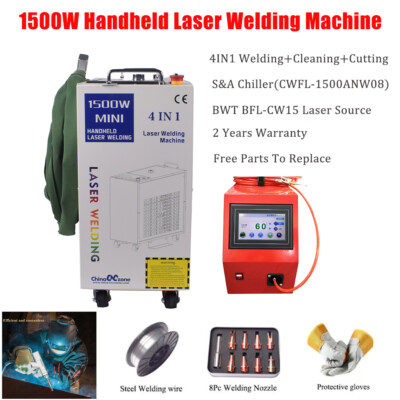 4 IN1 1500W Handheld Laser Welder Welding Cleaning Cutting Machine water cooling