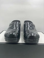 Dansko Black Patent Leather Clog Nursing Comfort Shoes Women's Sz 39 EU/8.5-9 US