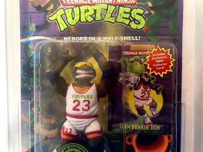 Vintage 1994 TMNT Slam Dunkin Don White Jersey Graded AFA 85 NM+
