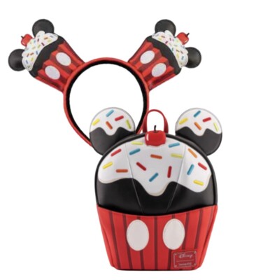 Loungefly Disney Mickey Mouse Sprinkle Cupcake Mini Backpack Limited Edition NEW merrier-with-loungefly-event-mickey-and-minnie-cupcake-mini  main image 4