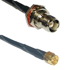 RFC240UF TNC FEMALE BULKHEAD to SMA MALE RF Cable FAST-SHIP LOT