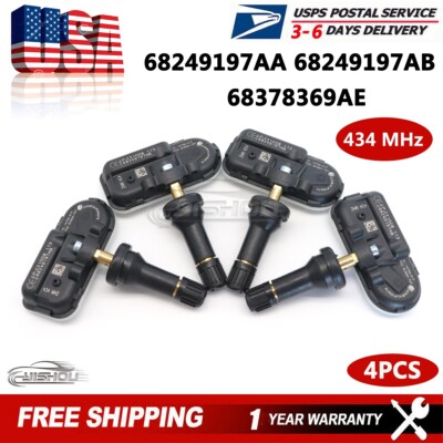 (4) TPMS 68249197AA For 2014-2018 DODGE RAM 1500 2500 3500 TIRE PRESSURE SENSOR