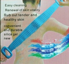 Silicone Bath Body Brush, Back Scrubber, Exfoliating Silica Gel Messager, NEW