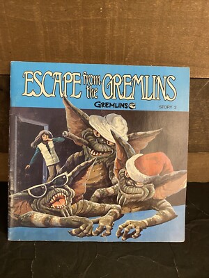 GREMLINS Book  ''Escape From the Gremlins'' Story #3 See Hear Read Along Record