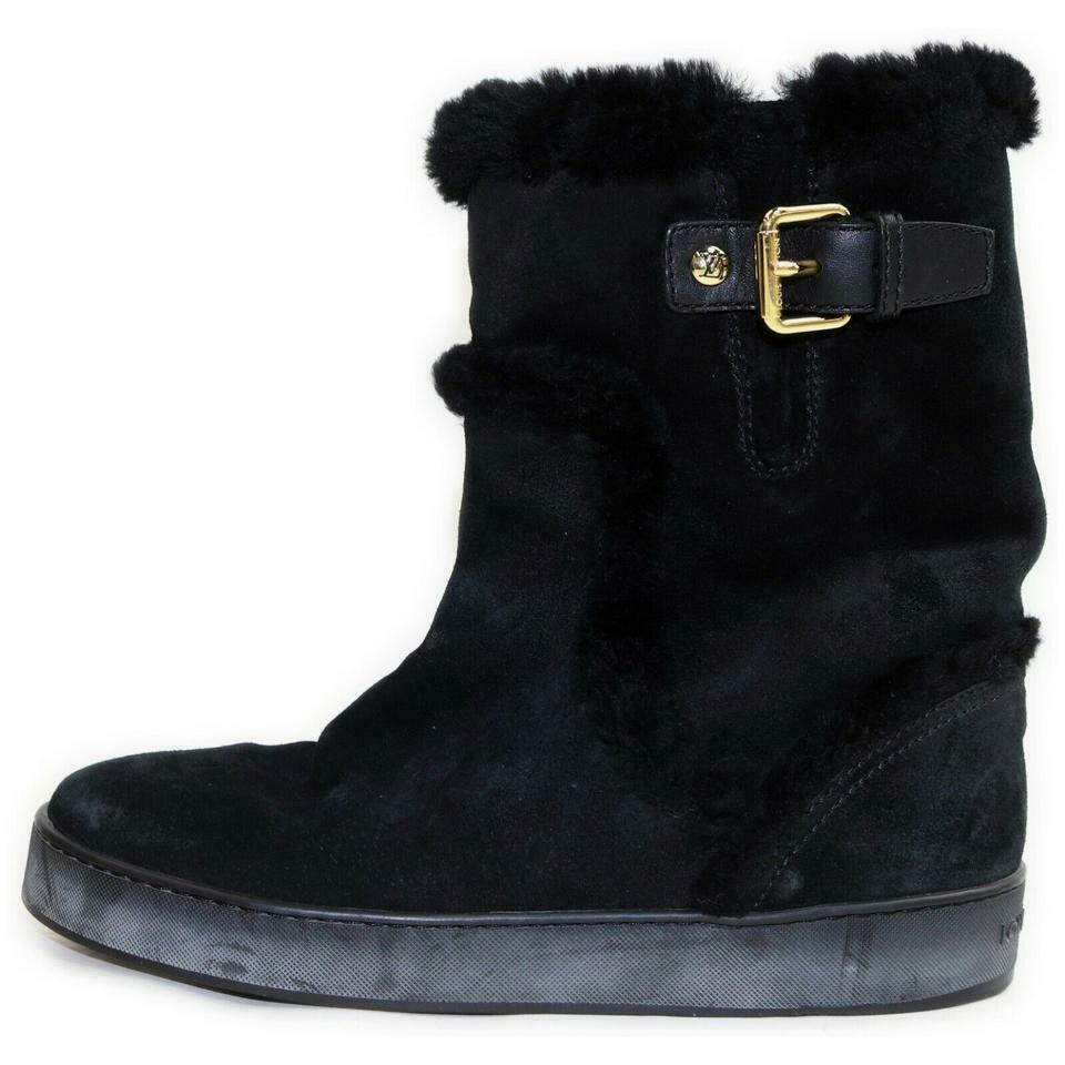 Louis Vuitton Black Shearling Winter Boots 862975 | eBay display picture 2