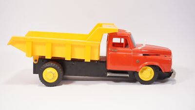 True Vintage Hi-zex Japan Toyota LKW Kipper Laster Kunststoff Blech Spielzeug