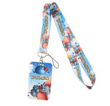 Dumbo Movie Character Themed Blue Lanyard w/ ID Holder Keychain