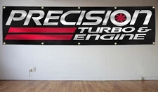 Precision Turbo Banner Flag 2X8Ft Engine Boost Lab Drag Racing Equipments Shop