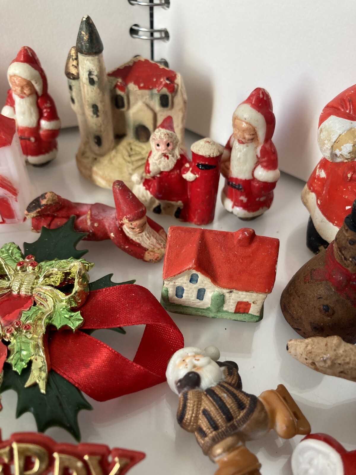 Vintage Christmas Cake Decorations Bundle Plaster & Plastic Figures 20’s To 80’s eBay