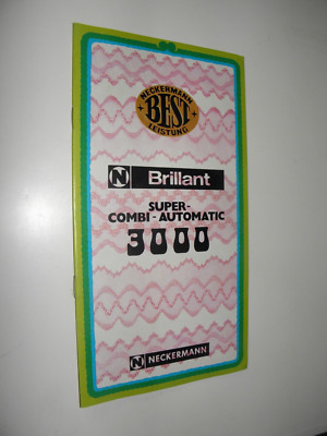 Vintage Neckermann Brilliant Super-Combi 3000 Sewing Machine Brochure (70s)