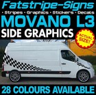 to fit VAUXHALL MOVANO L3 LWB GRAPHICS STICKERS STRIPES DECALS CAMPER VAN